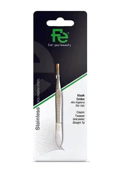 Fe Klasik Cımbız Altın Kaplama Düz Uçlu: Hassas ve Ergonomik Kaş ve Kıl Alım Çözümü