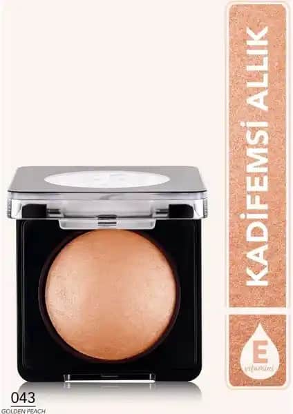 Flormar Baked Blush-On 043 Golden Peach Doğal Işıltı ve Yüksek Pigmentasyon Özellikleriyle
