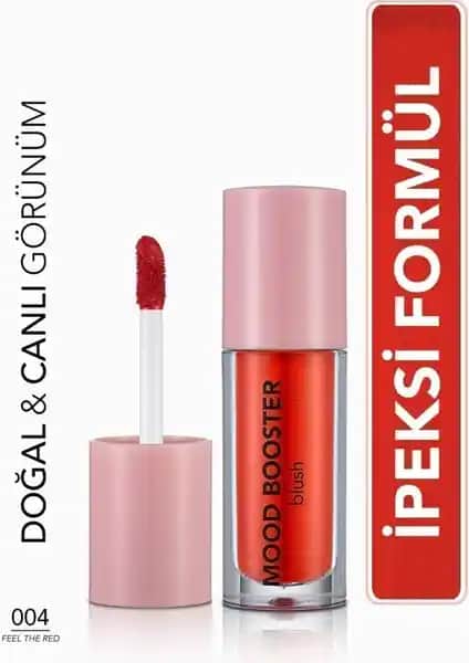 Flormar Mood Booster Likit Allık 004 Feel The Red Doğal Görünüm ve Yüksek Pigmentasyon