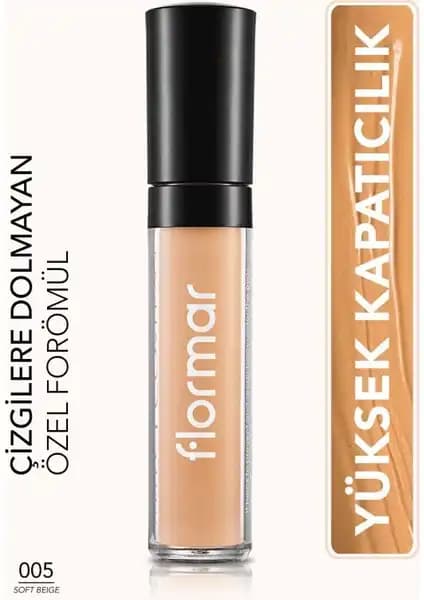 Flormar Perfect Coverage Liquid Concealer 005 Soft Beige ile kusursuz makyaj deneyimi