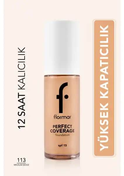 Flormar Perfect Coverage Su Bazlı Fondöten: Yüksek Kapatıcı ve Doğal Görünüm İçin