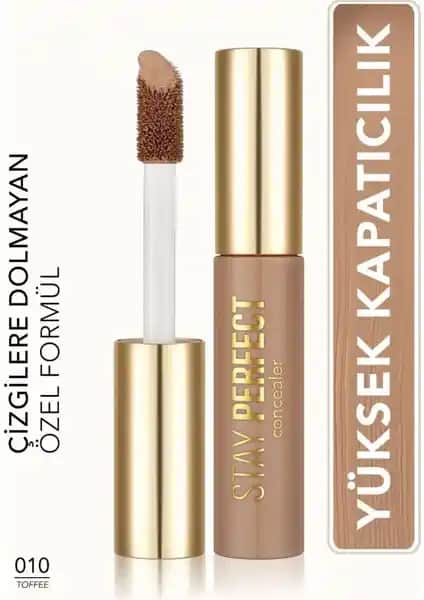 Flormar Stay Perfect Yüksek Pigmentli Yarı Mat Likit Kapatıcı 010 Toffee
