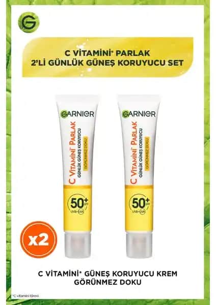 Garnier 2'li Günlük Güneş Koruyucu Fluid SPF50+ ile Cilt Koruma ve Parlaklık