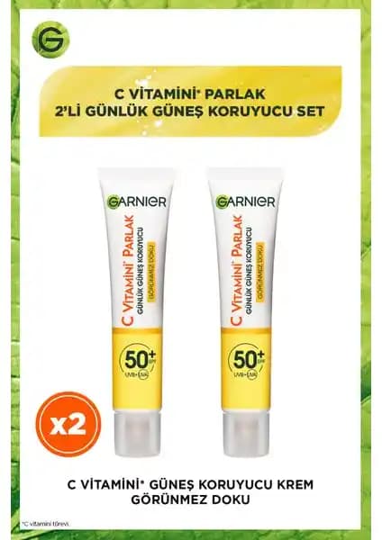Garnier 2'li Günlük Güneş Koruyucu Fluid SPF50+ ile Cilt Koruma ve Parlaklık