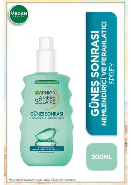 Garnier Ambre Solaire Güneş Sonrası Nemlendirici Sprey ile Yaz Sonrası Rahatlık