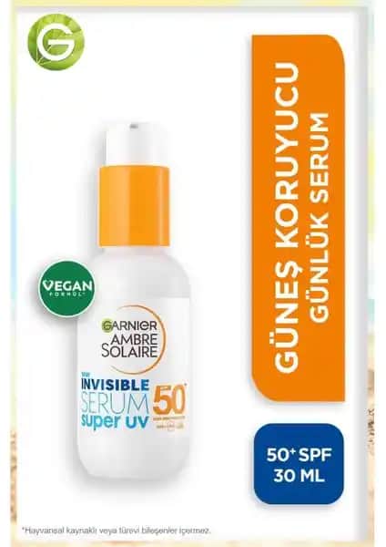Garnier Ambre Solaire Invisible Serum Super UV Günlük Güneş Koruyucu SPF 50+