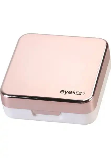 Giden Yolcu Aynalı Kontakt Lens Kutusu Rose Şık ve Pratik Seyahat Aksesuarı