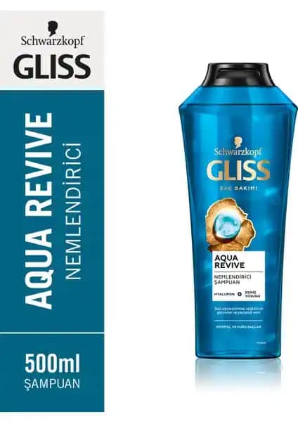 Gliss Aqua Revive Hyaluron ve Deniz Yosunu İçeren Nemlendirici Şampuan Kuru ve Normal Saçlar İçin
