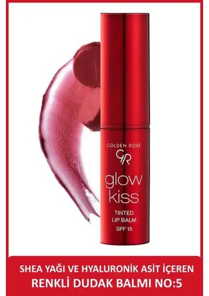 Golden Rose Glow Kiss Renkli Dudak Balmı No: 05 Cherry Juice Günlük Kullanım İçin Uygun
