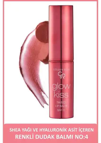 Golden Rose Glow Kiss Renkli Dudak Balmı Peach Shake ile Doğal Güzellik ve Koruma