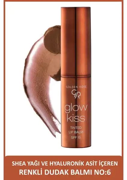 Golden Rose Glow Kiss Renkli Lip Balm No: 06 Choco Cake Doğal Dudak Bakımı İçin Uygun