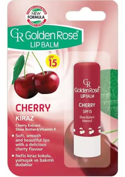 Golden Rose Lip Balm No: 07 Cherry ile Nemli, Renkli ve Koruyucu Dudak Bakımı