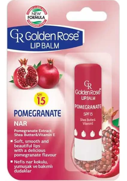 Golden Rose No 08 Pomegranate Dudak Bakım Lip Balmı Güneş Koruması ve Nem Sağlar