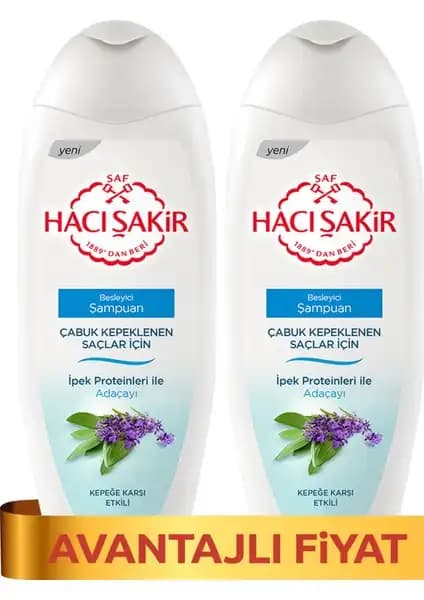 Hacı Şakir Adaçayı Şampuanı Kepeğe Karşı Doğal ve Etkili Saç Bakım Ürünü
