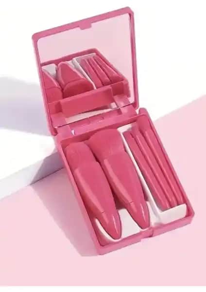 Halvey Profesyonel Taşınabilir Aynalı Makyaj Fırça Seti Şık ve Kullanışlı Tasarım