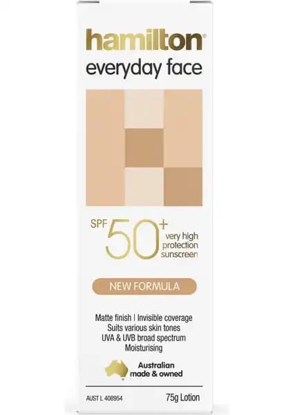 Hamilton Everyday Face SPF 50 Güneş Kremi: Günlük Kullanım İçin Yüksek Koruma Sağlayan Cilt Dostu Formül