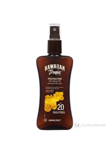 Hawaiian Tropic Yağ Spray SPF20: Doğal İçerikli Güneş Koruyucu ve Bronzlaştırıcı Yağ