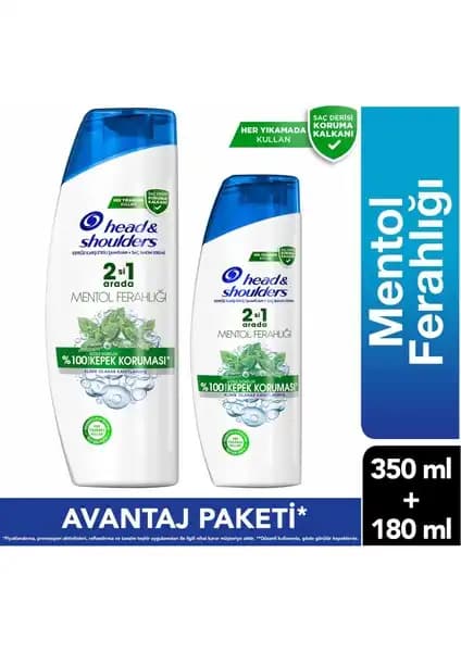 Head&Shoulders 2si 1 Arada Mentollü Şampuan Kepeğe Karşı Güçlü ve Güvenilir Çözüm