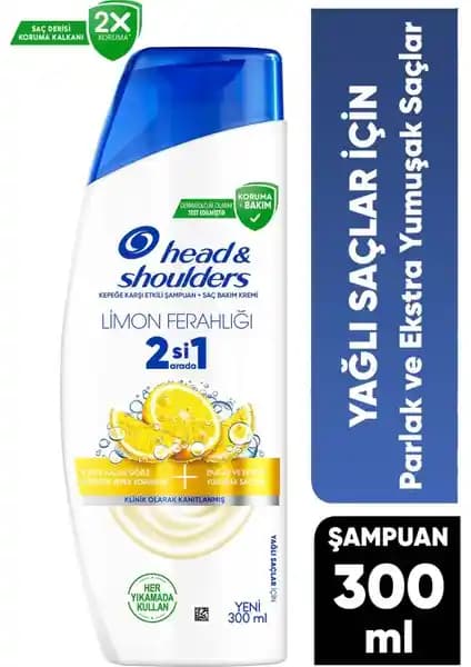Head&Shoulders Limon Ferahlığı 2'si 1 Arada Şampuan Saç Sağlığını Koruyan Etkili Formül