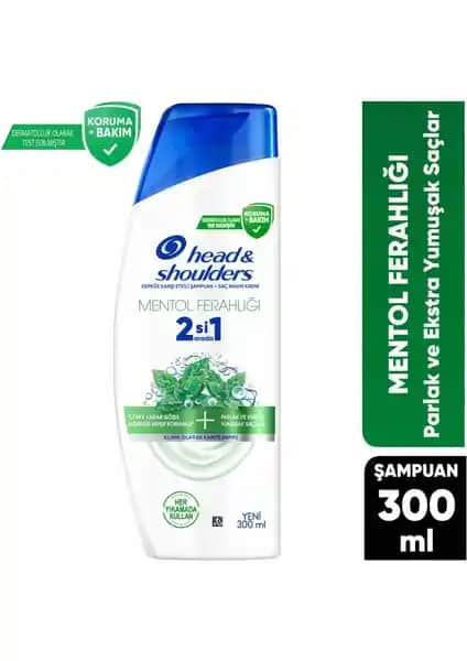 Head&Shoulders Mentol Ferahlığı 2'si 1 Arada Şampuanıyla Serinlik ve Kepekle Etkili Mücadele