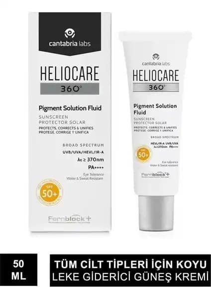 Heliocare 360 Pigment Solution Fluid SPF50+ ile Cilt Koruma ve Yaşlanma Karşıtı Bakım