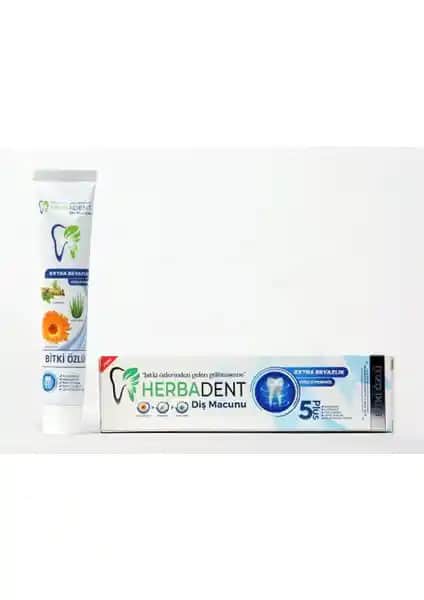 Herbadent Bitki Özlü Flörürsüz 3'lü Diş Macunu Seti Doğal ve Hassas Dişlere Uygun Güçlü Ağız Bakımı