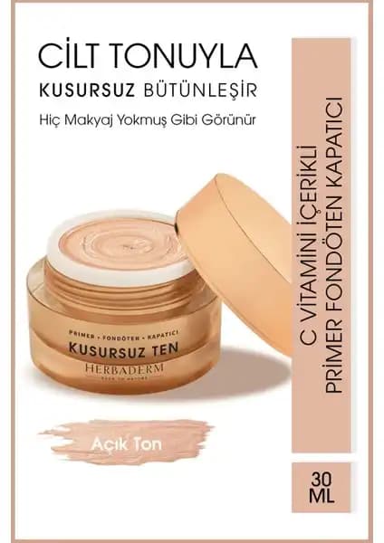 Herbaderm Kusursuz Ten Primer: Doğal İçeriklerle Mükemmel Cilt Hazırlama Çözümü