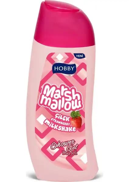 Hobby Marshmallow Çilek Vücut Şampuanı 500 ml doğal ve cilt dostu bakım ürünü