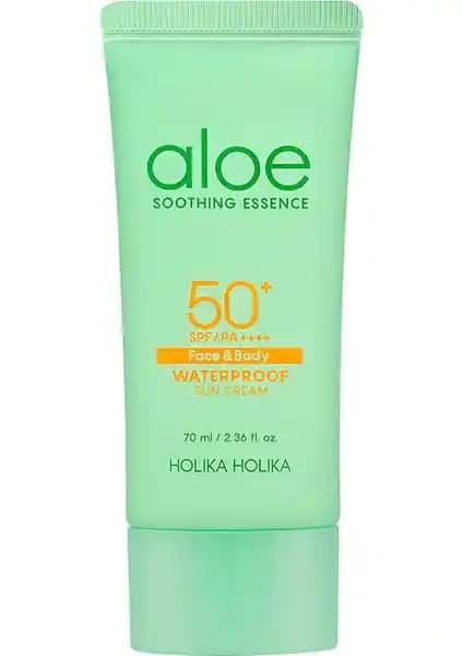 Holika Holika Aloe Soothing Essence Waterproof Güneş Kremi SPF50+ Yüksek Koruma