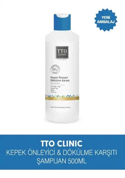 Kepeğe Karşı Etkili ve Besleyici Paraben İçermeyen TTO KP Clinic Şampuanı Özellikleri