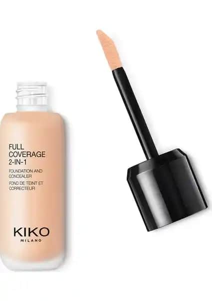 KikoMilano Full Coverage 2-İn-1 Fondöten ve Concealer: Yüksek Kapatıcılık ve Doğal Görünüm Sağlayan Çok Yönlü Ürün