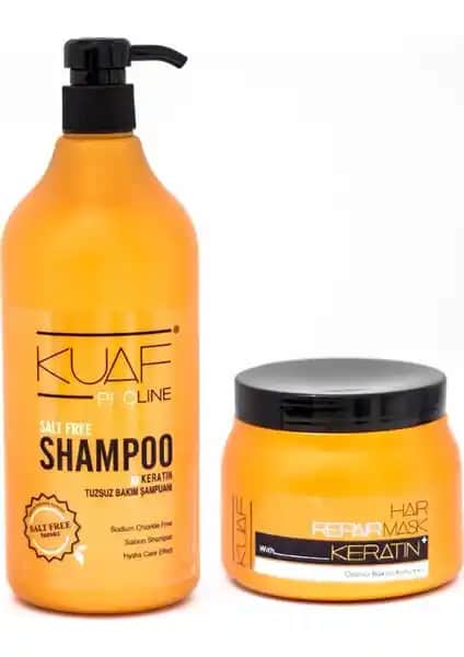 Kuaf Tuzsuz Şampuan ve Keratinli Saç Maskesi ile Saçlarınızı Güçlendirin ve Canlandırın