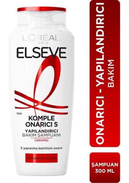 L'Oréal Elseve Komple Onarıcı 5 Yapılan<dı>rıcı Bakım Şampuanı Saçlarınızı Güçlendirir ve Parlaklık Kazandırır