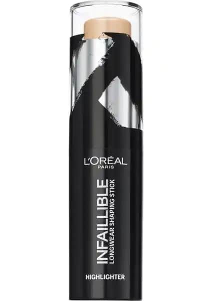 L'Oréal Infaillible Shaping Stick Highlighter 502 Gold İs Cold Yüz Hatlarını Belirginleştiren Makyaj Ürünü