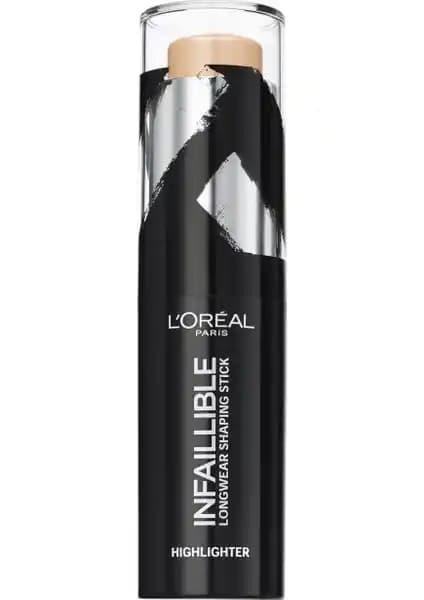 L'Oréal Infaillible Shaping Stick Highlighter 502 Gold İs Cold Yüz Hatlarını Belirginleştiren Makyaj Ürünü