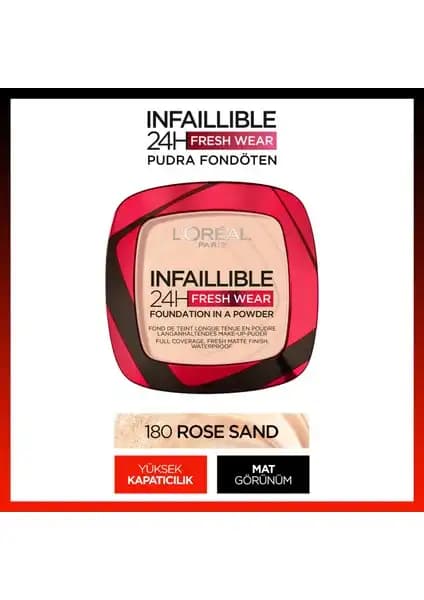 L'Oréal Paris Infaillible 24H Fresh Wear Pudra Fondöten: Uzun Süreli Mat ve Yüksek Kapatıcı Etki