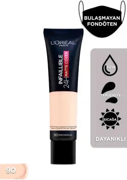 L'Oréal Paris Infaillible 24H Matte Cover Fondöten: Yüksek Kapatıcı ve Uzun Süre Kalıcı
