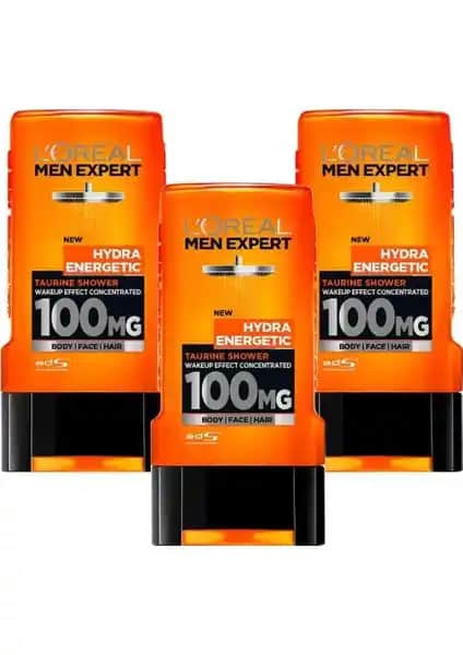 L'Oréal Paris Men Expert Hydra Energetic Taurin İçeren Duş Jeli Günlük Enerji ve Ferahlık Sağlar