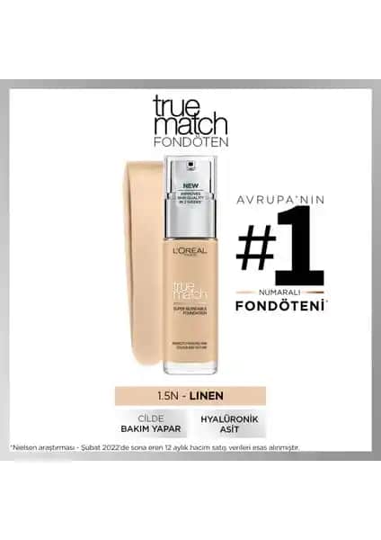 L'Oréal Paris True Match Bakım Yapan Fondöten: Doğal ve Sağlıklı Cilt İçin Uygun Seçenek