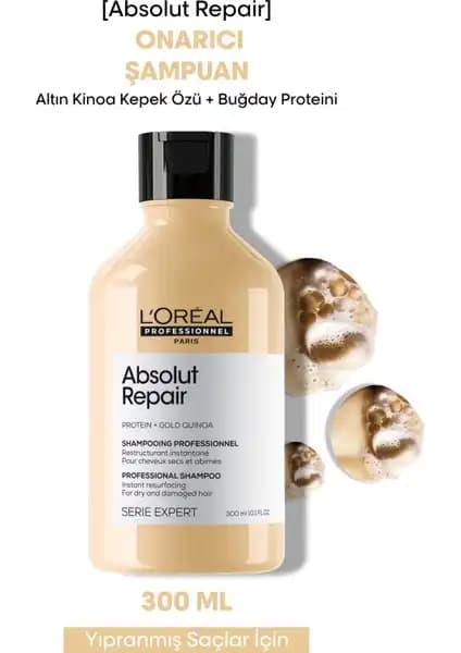 L'Oréal Professionnel Absolut Repair Şampuanı Yıpranmış Saçlar İçin Güçlendirici Bakım