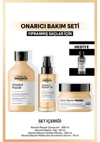 L'Oréal Professionnel Absolut Repair Seti: Yıpranmış Saçlar İçin Güçlendirici Bakım Çözümü