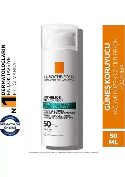 La Roche-Posay Antehlios Oil Correct SPF50+ Yüz Kremi: Yüksek Koruma ve Cilt Onarımı