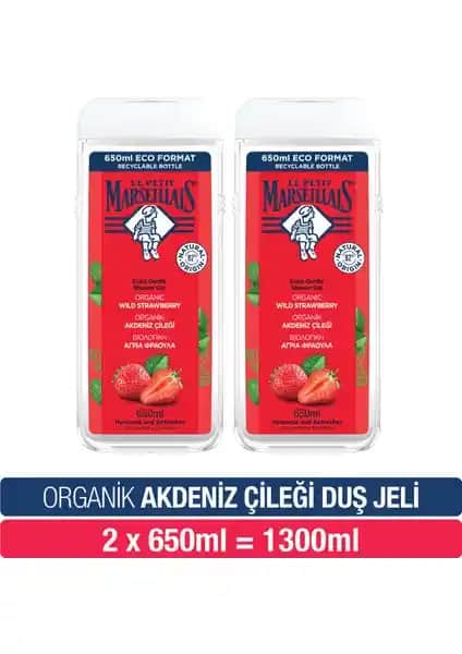 Le Petit Marseillais Akdeniz Çileği Duş Jeli Doğal ve Ferahlatıcı Bakım Ürünü