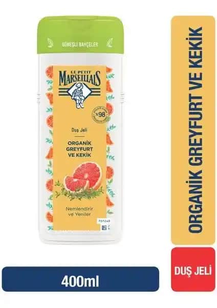Le Petit Marseillais Organik Greyfurt ve Kekik Duş Jeli Akdeniz Esintisi ile Tazelik Sunar
