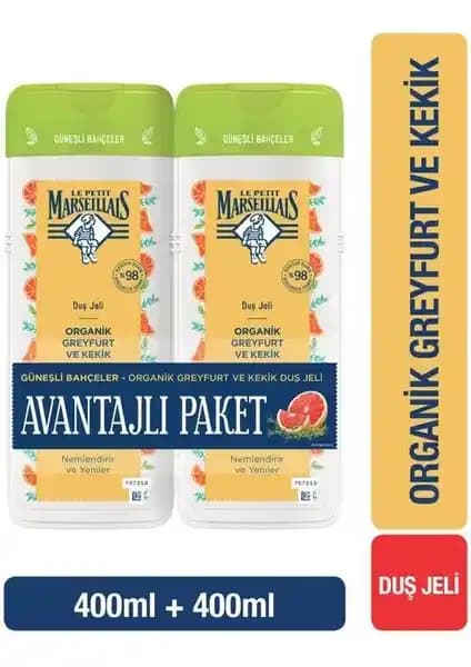 Le Petit Marseillais Organik Greyfurt ve Kekik Duş Jeli Doğal ve Çevre Dostu Temizlik Ürünü