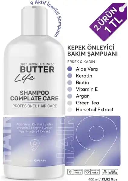 Life Butter Eğzama Şampuanı Kepeğe ve Egzama Karşıtı Doğal Saç Bakım Ürünü