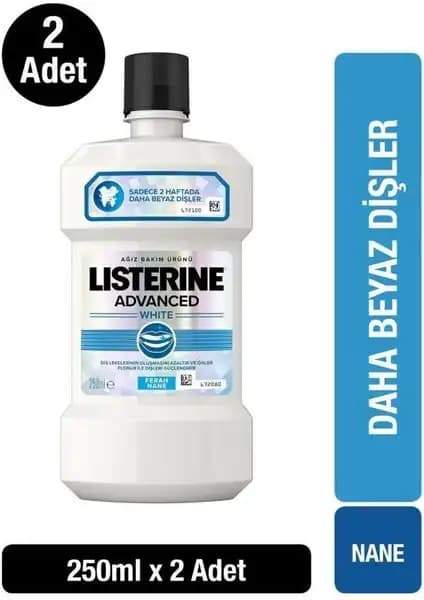 Listerine Advanced White Hafif Tat Ağız Bakım Suyu: Dişleri Güçlendiren ve Ferahlatan Günlük Kullanım Çözümü