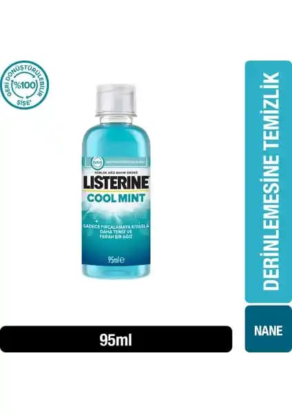 Listerine Ağız Bakım Suyu 95 ml etkili ve güvenilir ağız hijyeni sağlayan çözüm