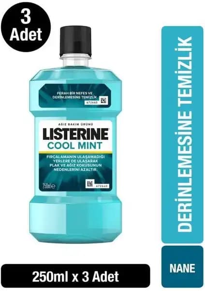 Listerine Cool Mint Ağız Bakım Suyu 250 ml ile Ferah Bir Nefes ve Güvenli Diş Sağlığı