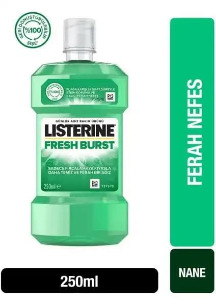 Listerine Fresh Burst Gargara 250ML ile Ağız Sağlığınızı Güçlendirin ve Ferah Bir Nefes Elde Edin